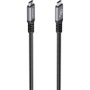 Aisens Cable USB 3.2 Gen2 de aluminio USB-C a USB-C, 100W, 10Gbps, 4m, Negro